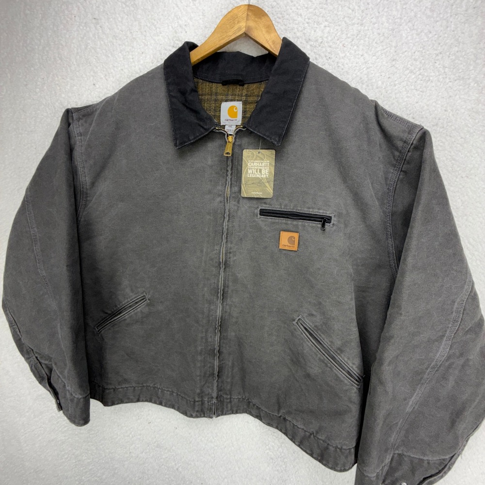 Carhartt Detroit Jacket Blanket Lined Mens 4XL J97 GVL Gravel Gray NWT NOS - Picture 12 of 12
